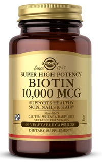 Miniatura do suplemento alimentar Biotin 10000 mcg de potência super elevada.