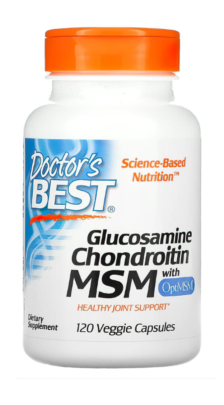 Doctor's Best Glucosamine Chondroitin MSM 120 cápsulas.