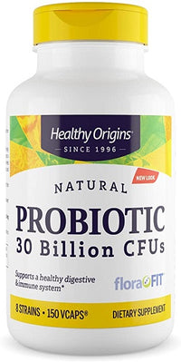 Miniatura de Healthy Origins Probiotic 30 Billion CFU 150 vege capsules apoia um sistema imunitário saudável, promovendo uma flora intestinal equilibrada.
