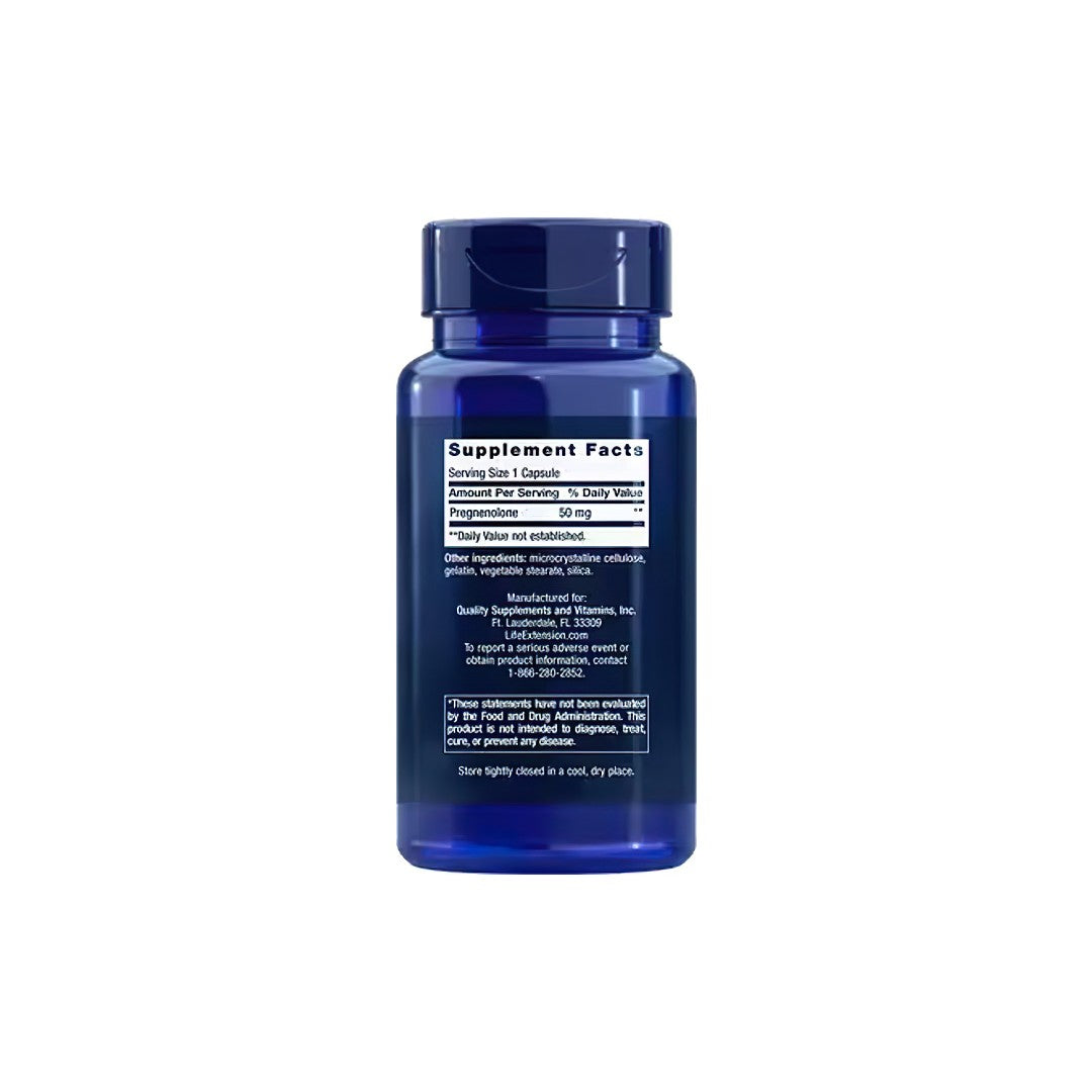 Pregnenolone 50 mg 100 Capsules - Informação sobre o suplemento