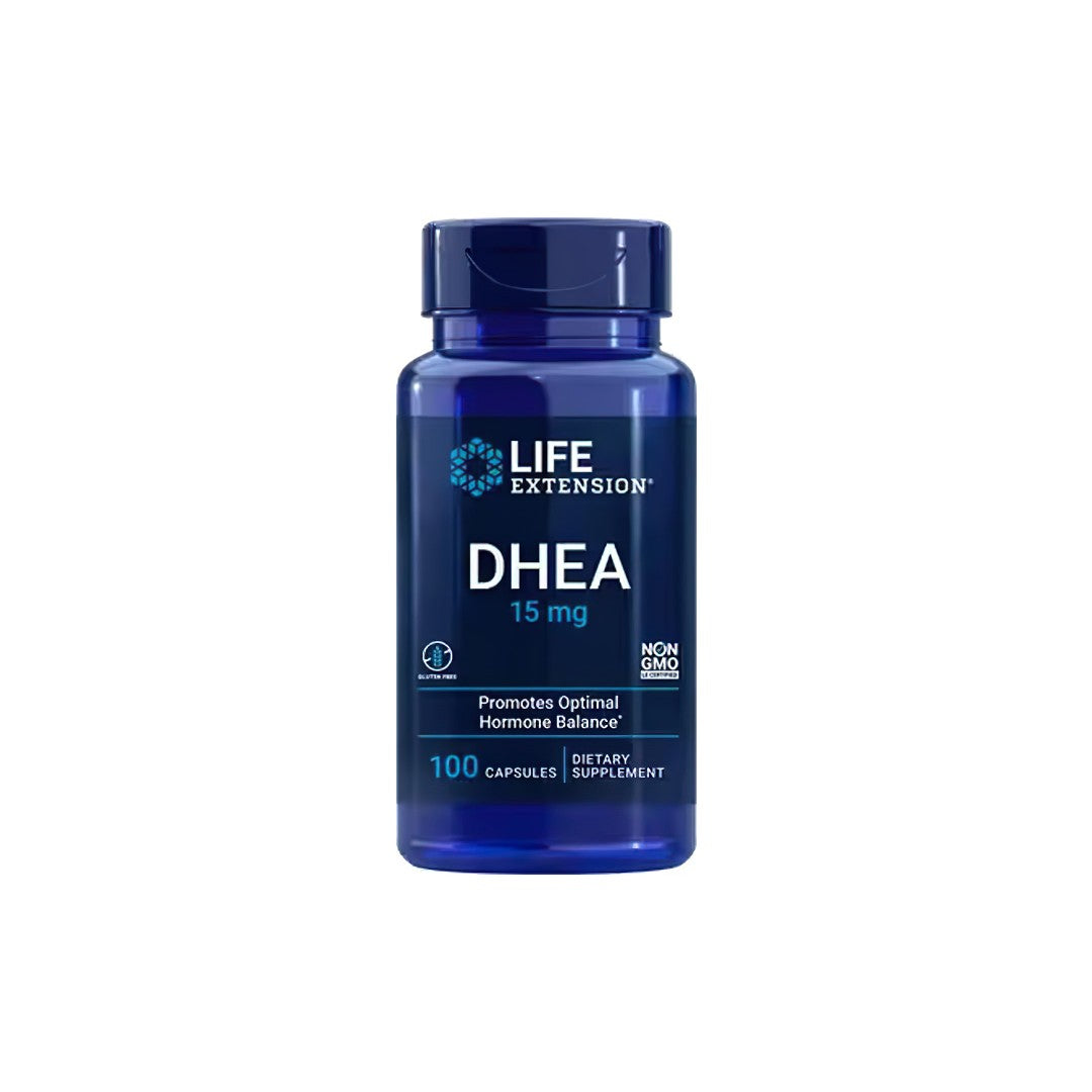 DHEA 15 mg 100 Cápsulas - frente