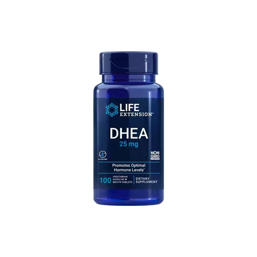 DHEA 25 mg 100 comprimidos vegetarianos de dissolução na boca Meio 1 de 3DHEA 25 mg 100 comprimidos vegetarianos de dissolução na boca Meio 1 de 3 - frente