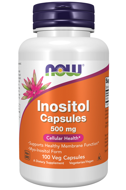 Now Foods Inositol 500 mg 100 Cápsulas vegetais.