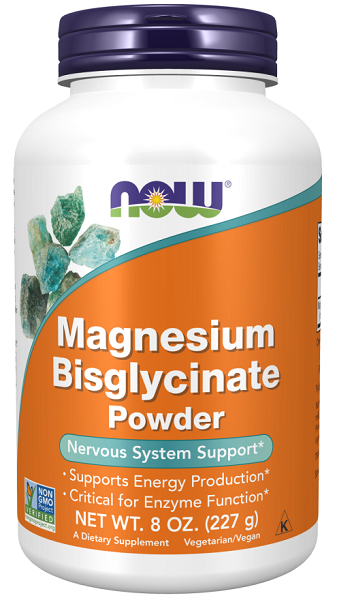 Now Now Foods Bisglicinato de magnésio 250 mg 277g Pó.