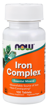 Miniatura de Um frasco de Now Foods Iron Complex 100 comprimidos.