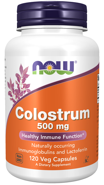 Now Foods Colostro 500 mg 120 cápsulas vegetais.