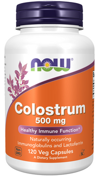 Miniatura de Now Foods Colostrum 500 mg 120 cápsulas vegetais.