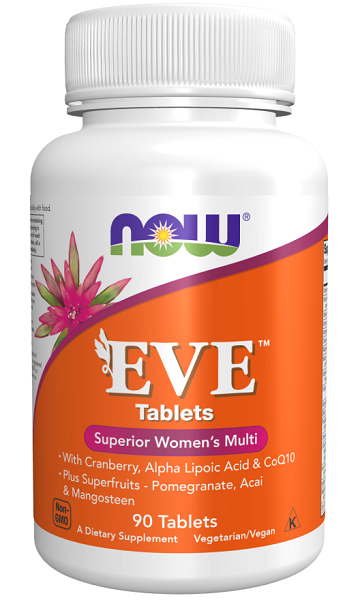 Now Foods EVE Multivitamins & Minerals for Women 90 comprimidos vegetais.