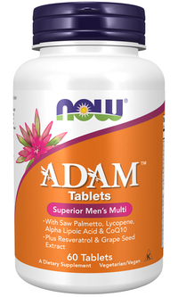 Miniatura de Um frasco de ADAM Multivitamins & Minerals for Man 60 vege tablets by Now Foods.