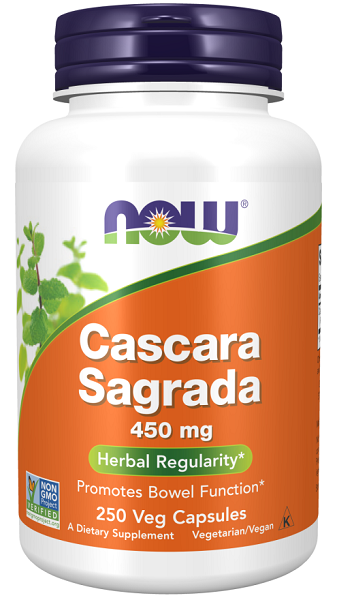 Now Foods Cascara Sagrada 450mg 250 cápsulas.