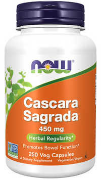 Miniatura de Now Foods Cascara Sagrada 450mg 250 cápsulas.