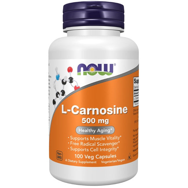 L-Carnosine 500 mg 100 Veg Capsules - front