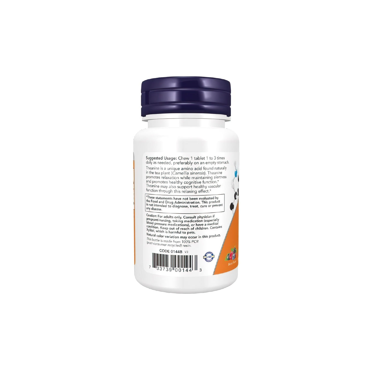 L-Theanine 100 mg 90 Chewables - voltar