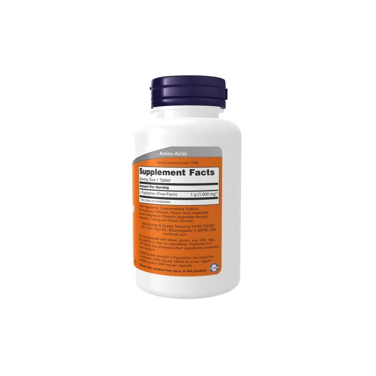 L-Tryptophan, Double Strength 1000 mg 60 Comprimidos - factos sobre suplementos