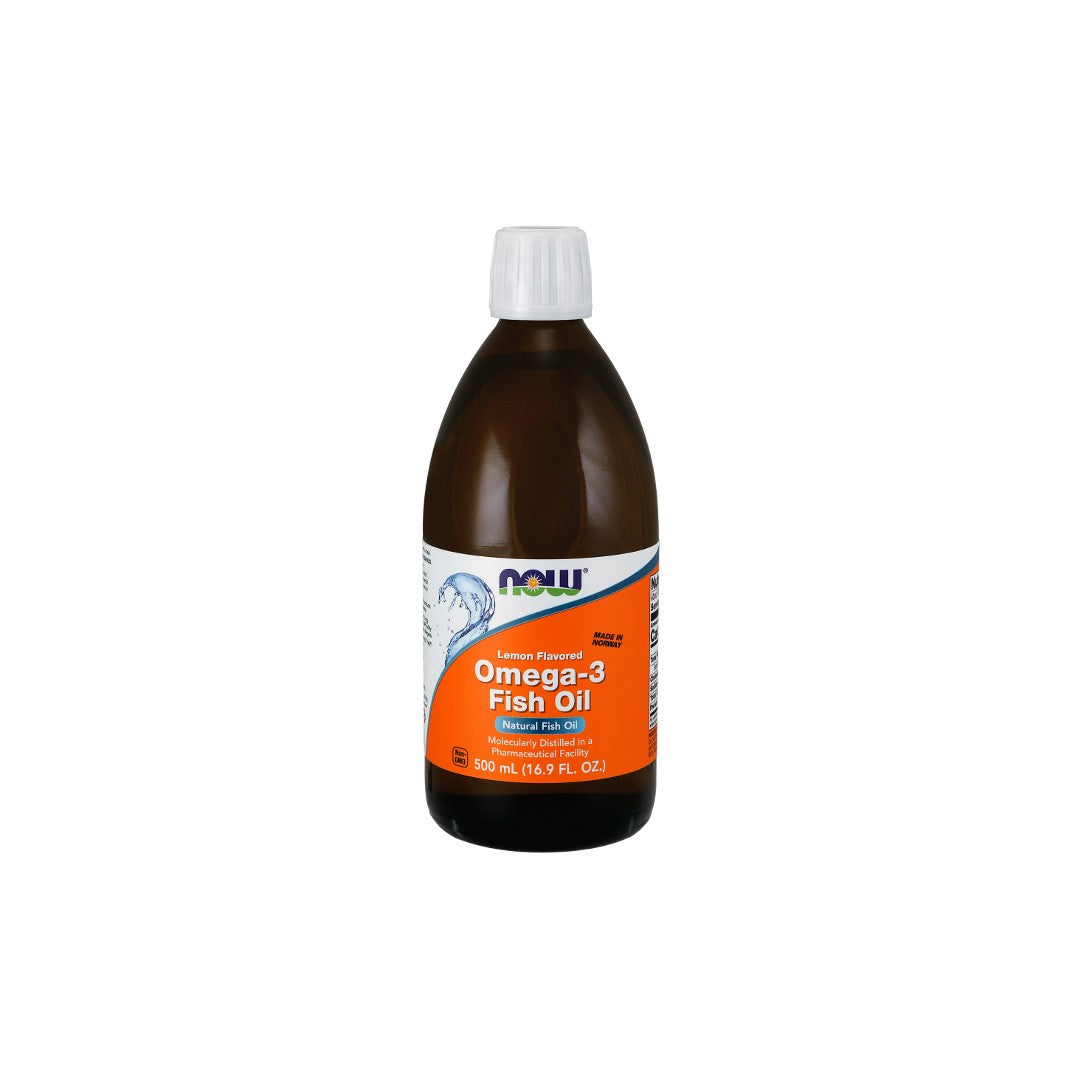 Omega-3 Fish Oil Liquid 16.9 fl oz (500 ml) Lemon Flavored - front