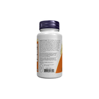 Thumbnail for Back view of a white supplement bottle containing Now Foods Evening Primrose Oil 500 mg 100 Softgels, showing nutritional information and usage instructions.