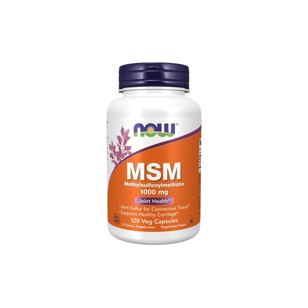 MSM 1000 mg 120 Veg Capsules - front