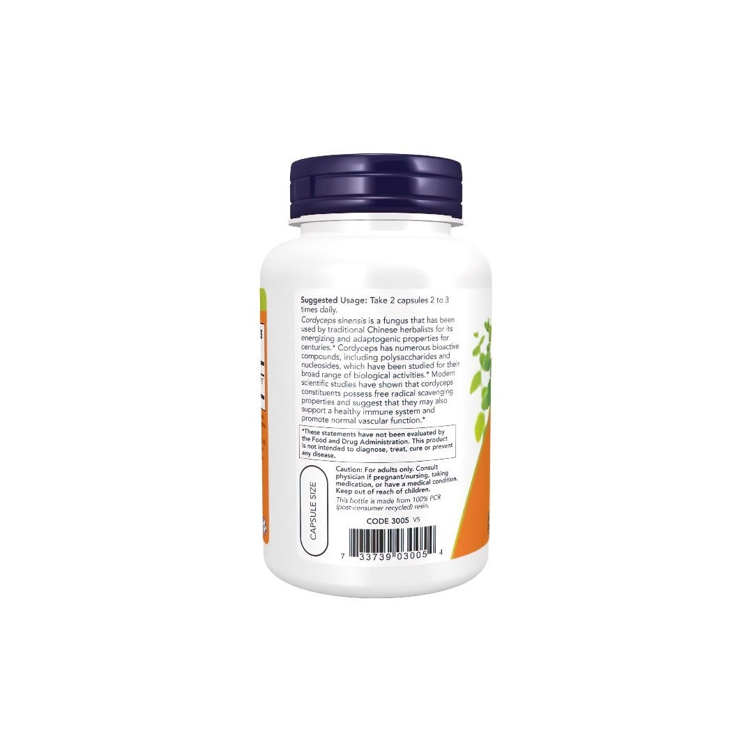 Cordyceps 750 mg 90 Veg Capsules - back