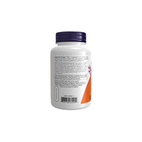 Thumbnail for A white bottle with a purple cap containing DMAE 250 mg 100 Veg Capsules from Now Foods. The back label lists suggested usage, warnings, and ingredients, including DMAE for brain health. The bottle has a white label with text and a small part of an orange graphic.