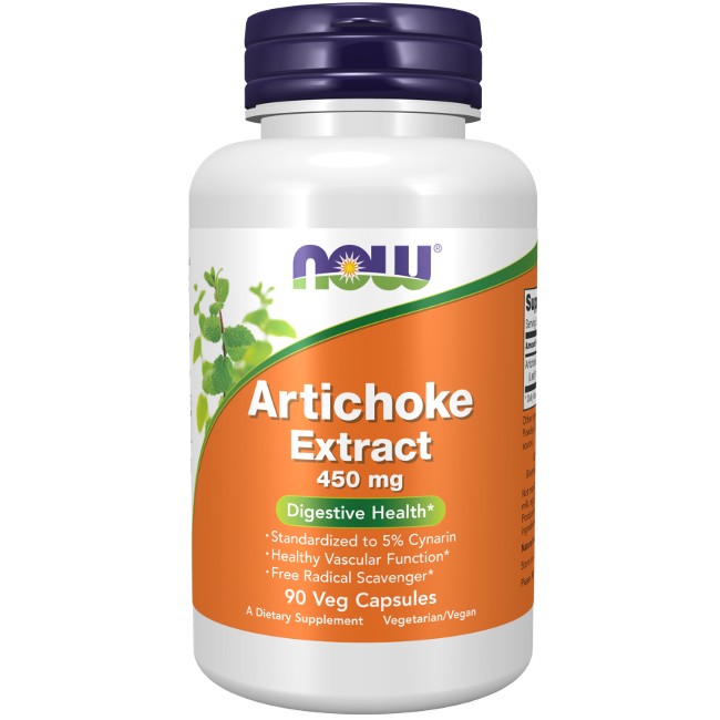 Extrato de Alcachofra 450 mg 90 Cápsulas vegetais - frente