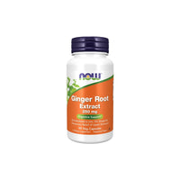 Thumbnail for A bottle of Now Foods Ginger Root Extract 250 mg 90 Veg Capsules is indicated for digestive support and the relief of upset stomach while also promoting digestive health.