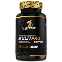 Thumbnail for The Nutri Pro Sport Multi PRO 60 Capsules comes in a sleek black bottle accented with gold and white. This dietary supplement is designed to support an active lifestyle and promote optimal health, providing essential vitamins in each of its 60 capsules.