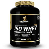 Thumbnail for Nutri Pro Sport's Iso Whey PRO in Cookie with Cream flavour is presented in a black and gold container, offering 1800g of premium whey protein isolate. It includes a digestive enzyme complex and rich amino acids, ensuring instant preparation for optimal nutrition.