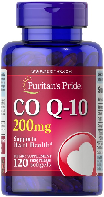 Puritan's Pride Coenzima Q10 Libertação Rápida 200 mg 120 Sgel Q-SORB™.