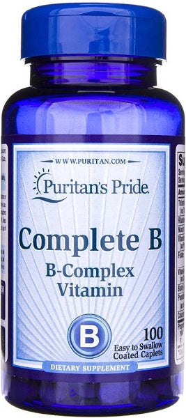 Puritan's Pride Vitamina B completa, Complexo B - 100 cápsulas.