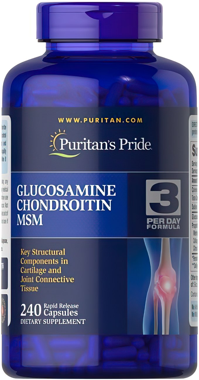 Puritan's Pride Glucosamine Chondroitin MSM 240 cápsulas.