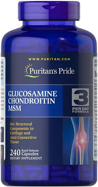 Miniatura de Puritan's Pride Glucosamine Chondroitin MSM 240 cápsulas.