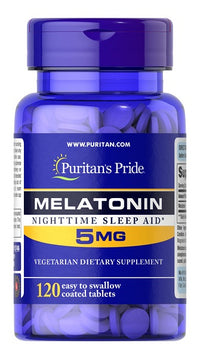 Miniatura de Puritan's Pride Melatonina 5 mg 120 Comprimidos.
