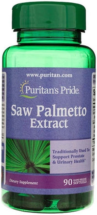Thumbnail for Puritan's Pride oferece um extrato de Saw Palmetto de alta qualidade 1000 mg 90 Softgels conhecido pelos seus benefícios no apoio à função urinária e à saúde da próstata.