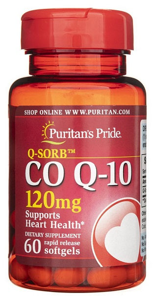 Puritan's Pride Coenzima Q10 - 120 mg 60 cápsulas de gelatina mole de libertação rápida.