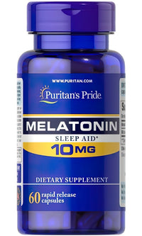 Miniatura para Puritan's Pride Melatonina 10 mg 60 cápsulas de libertação rápida é um sonífero.