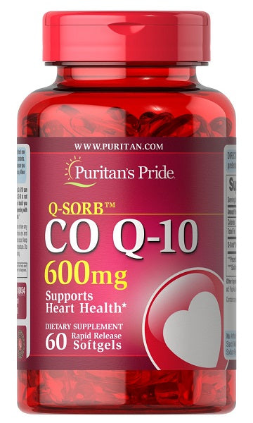 Puritan's Pride Coenzima Q10 600 mg 60 cápsulas moles de libertação rápida Q-SORB™ cápsulas.