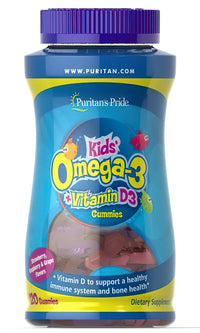 Miniatura de Puritan's Pride Children's Omega 3, DHA & D3 120 Gummies.