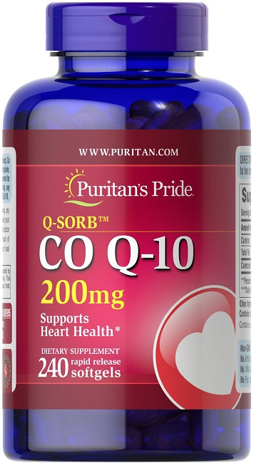 Puritan's Pride Coenzima Q10 - 200 mg 240 cápsulas moles de libertação rápida Q-SORB.