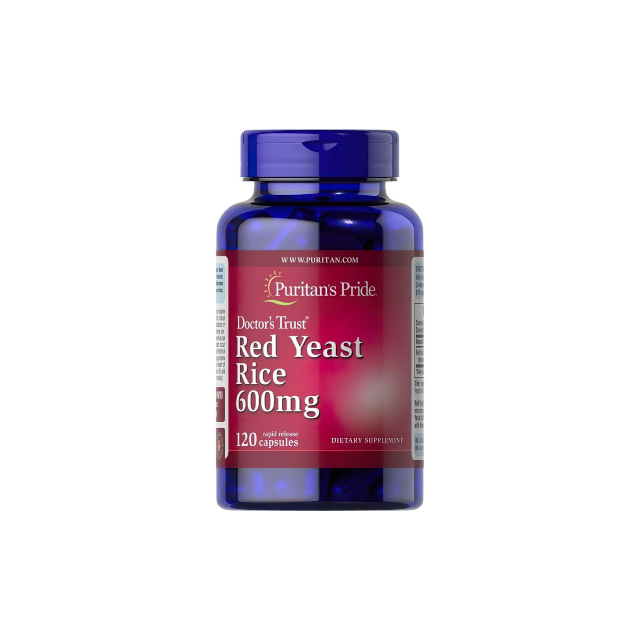 Red Yeast Rice 600 mg 120 capsules by Puritan's Pride é um suplemento natural que promove a saúde cardiovascular e mantém níveis saudáveis de colesterol. Cada dose fornece-te 1000mg de levedura vermelha de arroz.