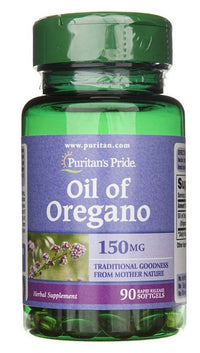 Miniatura de Um frasco de Puritan's Pride Oregano Oil 150 mg 90 Rapid Release Softgels para aumentar a imunidade.