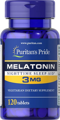 Miniatura de Puritan's Pride Melatonina 3 mg 120 Comprimidos.