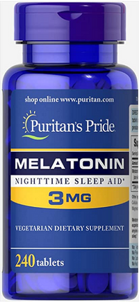 Miniatura de Puritan's Pride Melatonin 3 mg 240 Tablets ajuda-te a dormir à noite.