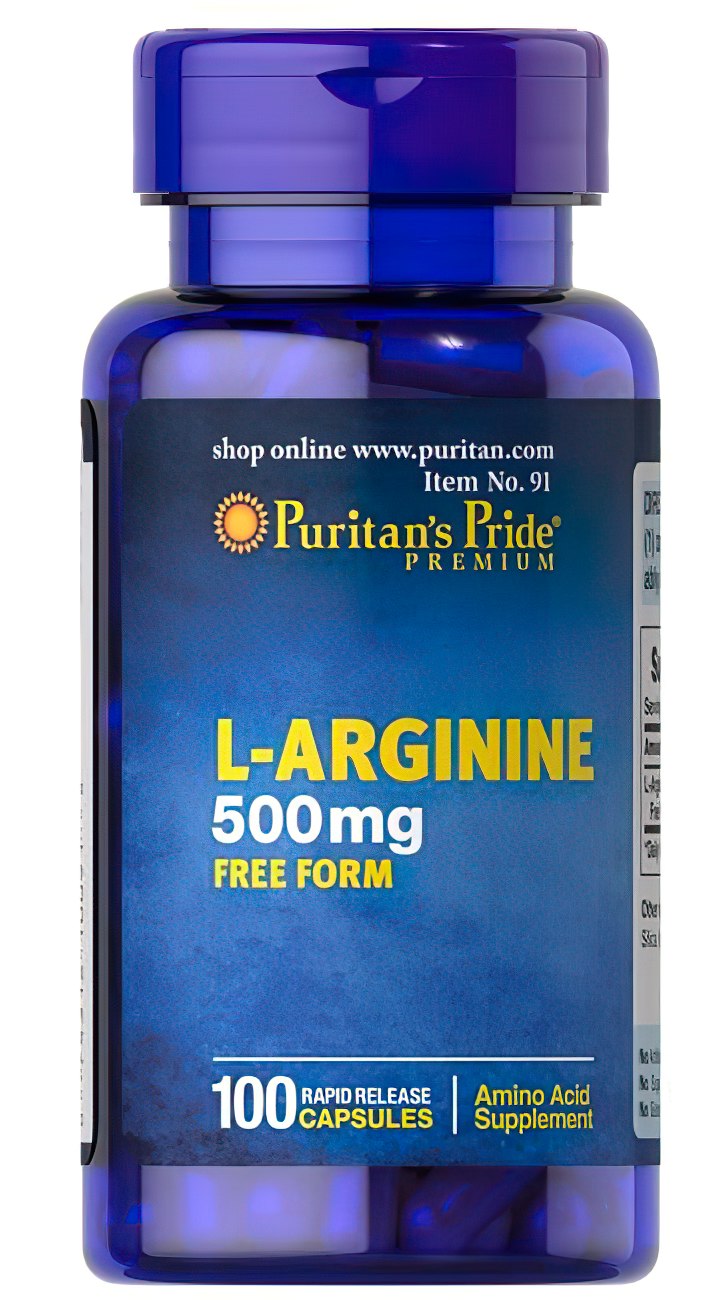 L-arginina 500 mg forma livre 100 cápsulas - frente 2