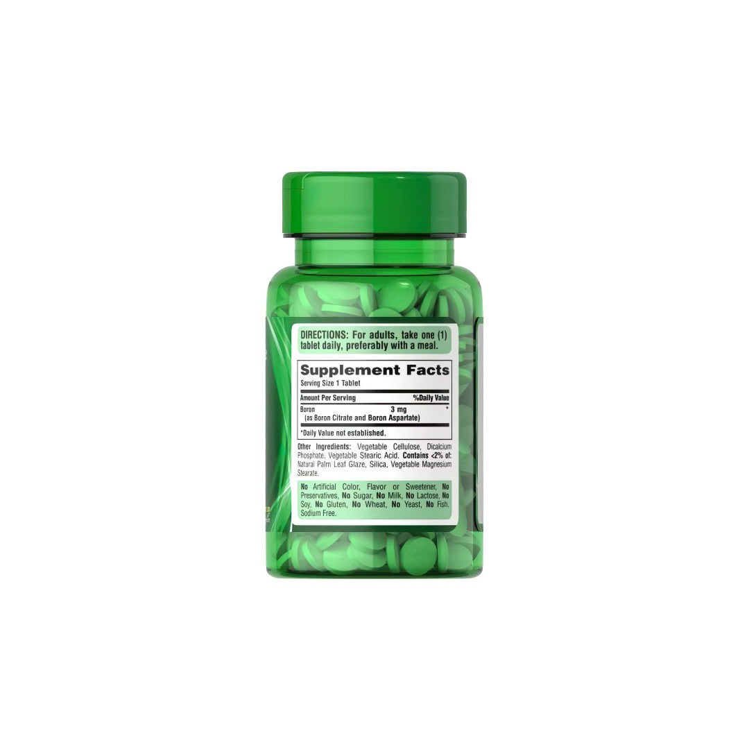 Boron 3 mg 100 comprimidos revestidos Vegetariano - Informação suplementar