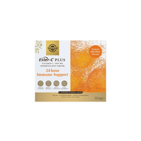 Thumbnail for Solgar's Ester-C Plus Vitamin C offers 24-hour immune system support with its natural orange-flavored, vegan, and caffeine-free effervescent drink enriched with B vitamins. This convenient formula comes in a box containing 21 powder sachets of 10.6g each.