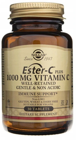 Solgar Ester-c Plus 1000 mg vitamina C 30 comprimidos.