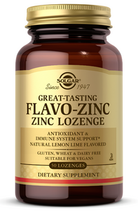 Miniatura de Flavo-Zinc Zinc 23 mg 50 Lozenge de grande sabor por Solgar.