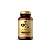 Thumbnail for Solgar's Lutein 20 mg 60 Softgels, enhanced with Zeaxanthin to support optimal eye health, is formulated without gluten, wheat, and dairy.