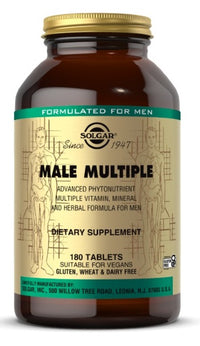 Miniatura de um frasco de Solgar Male Multiple Multivitamins & Minerals for Men 180 Tablets.
