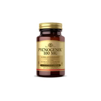 Miniatura de Um frasco de Solgar Pycnogenol 100 mg 30 cápsulas vegetais, que promove a saúde do sistema circulatório e do cérebro.